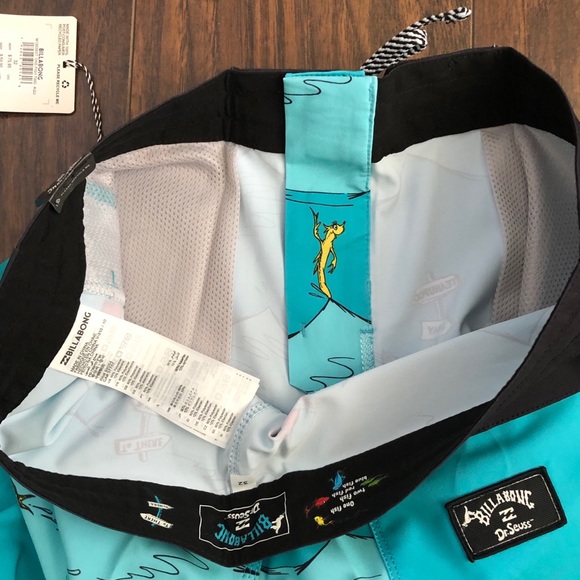 Billabong Dr Seuss OneFish TwoFish Boardshort Aqua - Picture 14 of 16